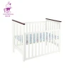 Lovely Cartoon Pattern Baby Cots Pure White Firm Children Bed Adjustable Smooth Wooden Kids Crib