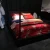 Import Luxury 60s 100% cotton satin fabric red bedding set bed sheet from China