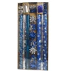 Luxury Aluminum Foil Gift Wrapping Paper Set with Ribbon and Bow