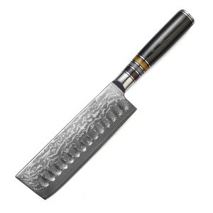 Luxury and professional 7" damascus blade kitchen knife
