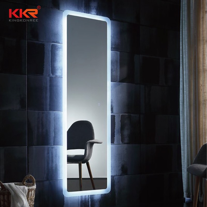 Luxury Backlit Framed Led Bathroom Mirror Standing Led Full Mirror With LED Lights