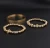 Import Luxury CZ diamond gold crown charm stainless steel Roman numeral bangle custom logo elastic bracelet set for men women from China
