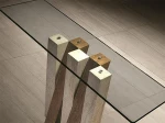 luxury furniture travertine wall console table