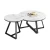 Import Luxury Living Room Furniture Gold Stainless Steel Base Round Marble Design Sintered Stone Top Nesting coffee table set from China