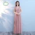 Import lx20796a sexy solid color fashion bridesmaid chiffon maxi party dress from China