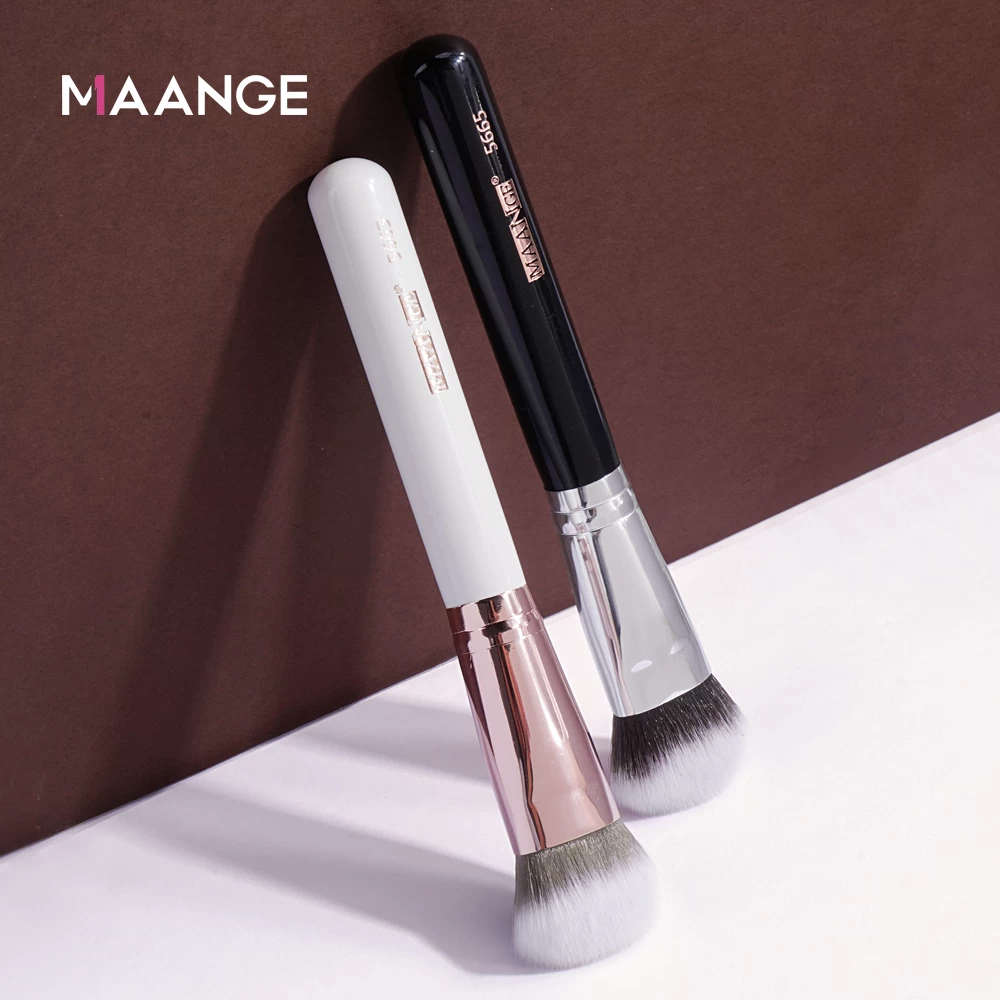MAANGE Private Label 2pcs Makeup Brushes Beveled Foundation Brush for Cosmetics Makeup tools