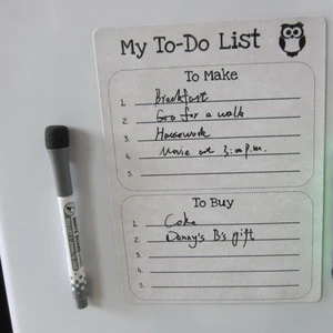 Magnetic whiteboard with dry erase marker