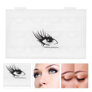 Makeup tools case acrylic eyelash storage organizer false eyelashes display box