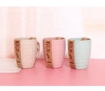 Manufacture Newest Production Superior Quality Wheat Straw Toothbrush holder plastic cup