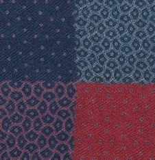 Manufacture OEM Navy multi pattern print wool handkerchief