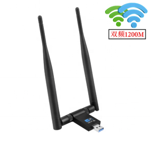 Manufacturer 1200M Dual Band USB 3.0 WiFi network card with External Antennas, wireless usb WLAN card