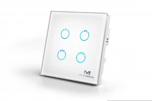 MCOHome 4-Gang Smart Home Automation Z-wave Switch remote control smart touch panel wall switch