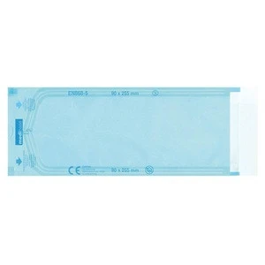 Medical sterilization self sealing pouch with full size medical consumables