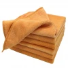 Microfiber Cleaning Cloth 250GSM 30*40CM ORANGE Color Quick Dry High Strength Factory Wholesaler Microfiber Cleaning Towel