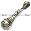 microphone shaped stainless steel pendant