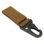 Military Equipment Tactical Key Clip Molle Hanging Belt Key Hook Webbing Buckle Strap Carabiner Clip