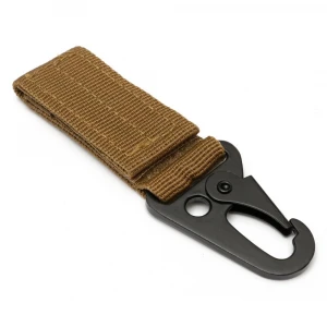 Military Equipment Tactical Key Clip Molle Hanging Belt Key Hook Webbing Buckle Strap Carabiner Clip