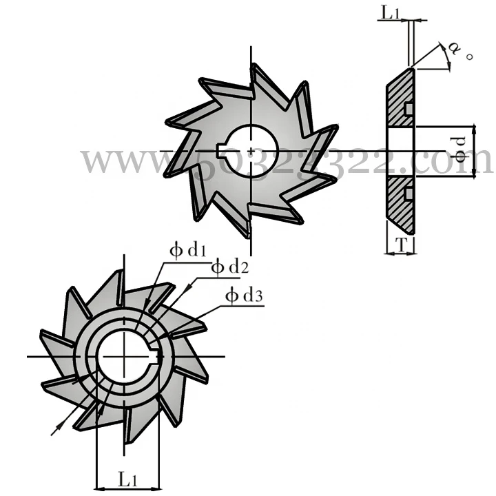 Milling cutter with single angle