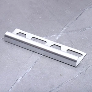 Misumi stock prime 10mm wall external corner open type aluminum decorative protection round tile trim