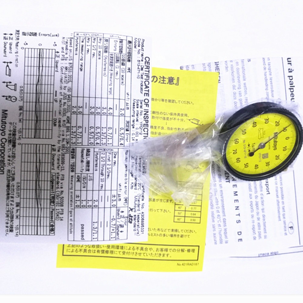 MITUTOYO 513-471-10E dial test indicators