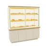 Modern design cake storage cabinet showcase customized glass bread display stand for bakery shop