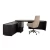 Import modern Italian wooden frame leather covered desk luxury L shaped executive home office desk from China