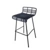 Modern Style High Quality Plastic Bar Stools with Back High Chair with Metal Leg for Bar table
