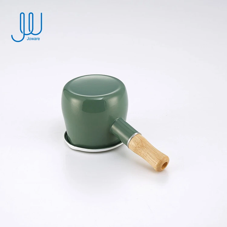 Modern style practical 500ml 8.5x9cm hot tea coffee steel Enamel Coffee boiler for sale