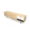 Modern wood lcd tv stand with storage cabinet