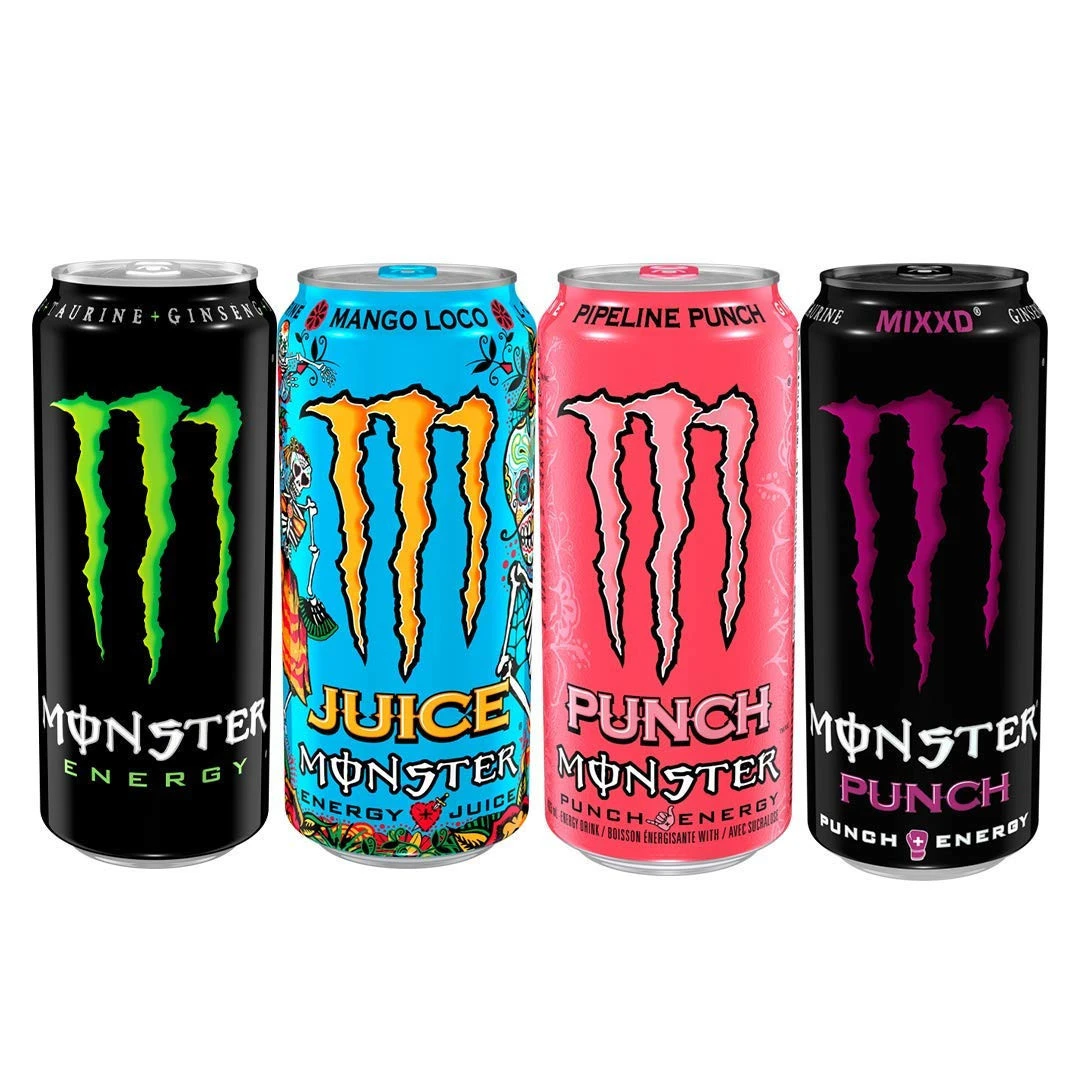 Monster Energy Drink Mixed Case of 12 x 500ml (Original, Ultra Zero, Ultra Violet, Punch)