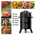 Most Popular Bbq Grills Bbq Grill Smoker 3 Layers Tower Vertical Barrel Bbq Charcoal Grills