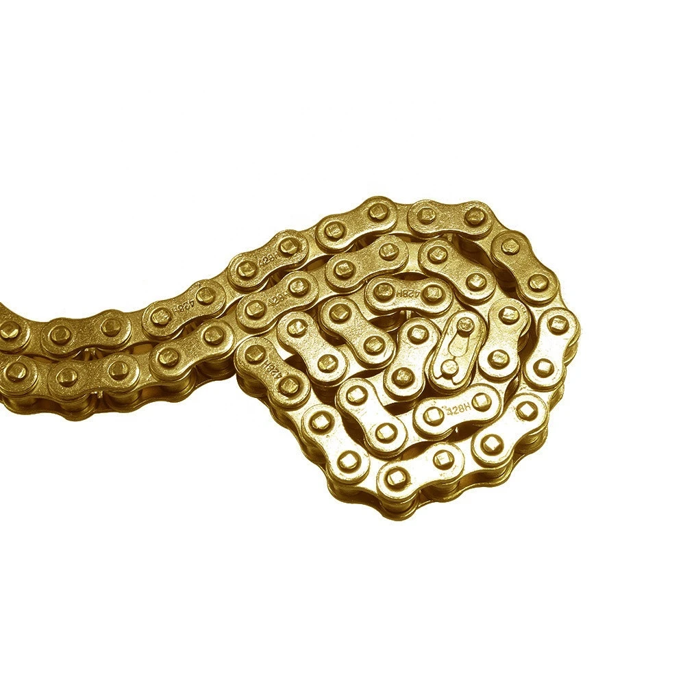 Motorcycle spare parts transmission 428H golden color chain