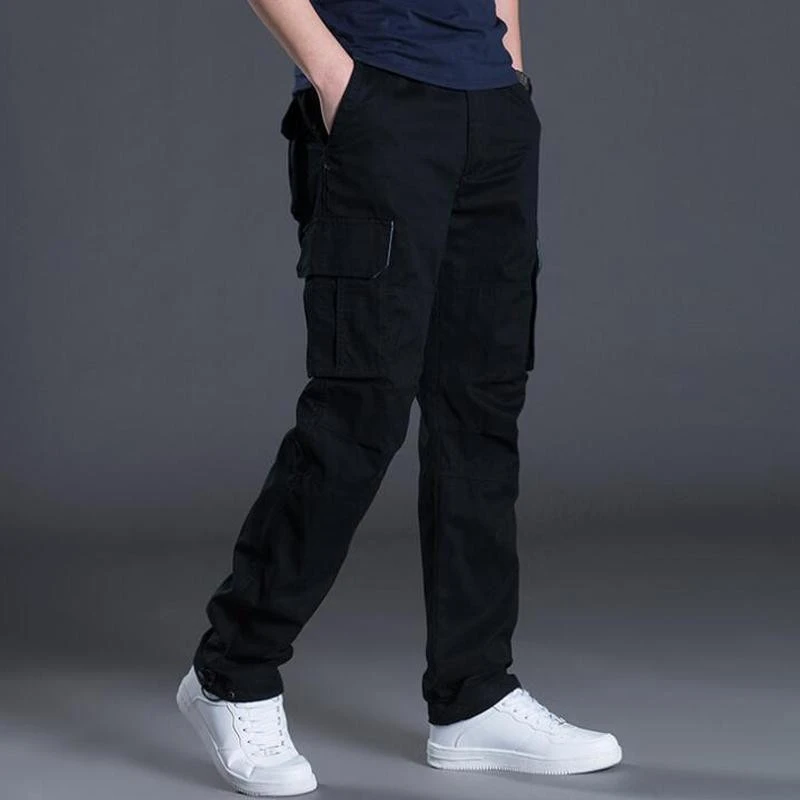 Multi Pocket Trousers Men Casual Cotton Loose Overalls Mens Streetwear High Quality  Tactical Cargo Pants Pantalon Homme