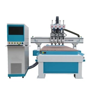 Multi-process pneumatic 4 spindles woodworking cnc cutting router machine 1325 2030 easy ATC cnc router