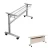 Import multi purpose folding table powder coating finished folding table legs computer desk with steel front modesty panel from China