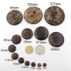 Multi-Size Round Natural coconut wood button for clothes accessories