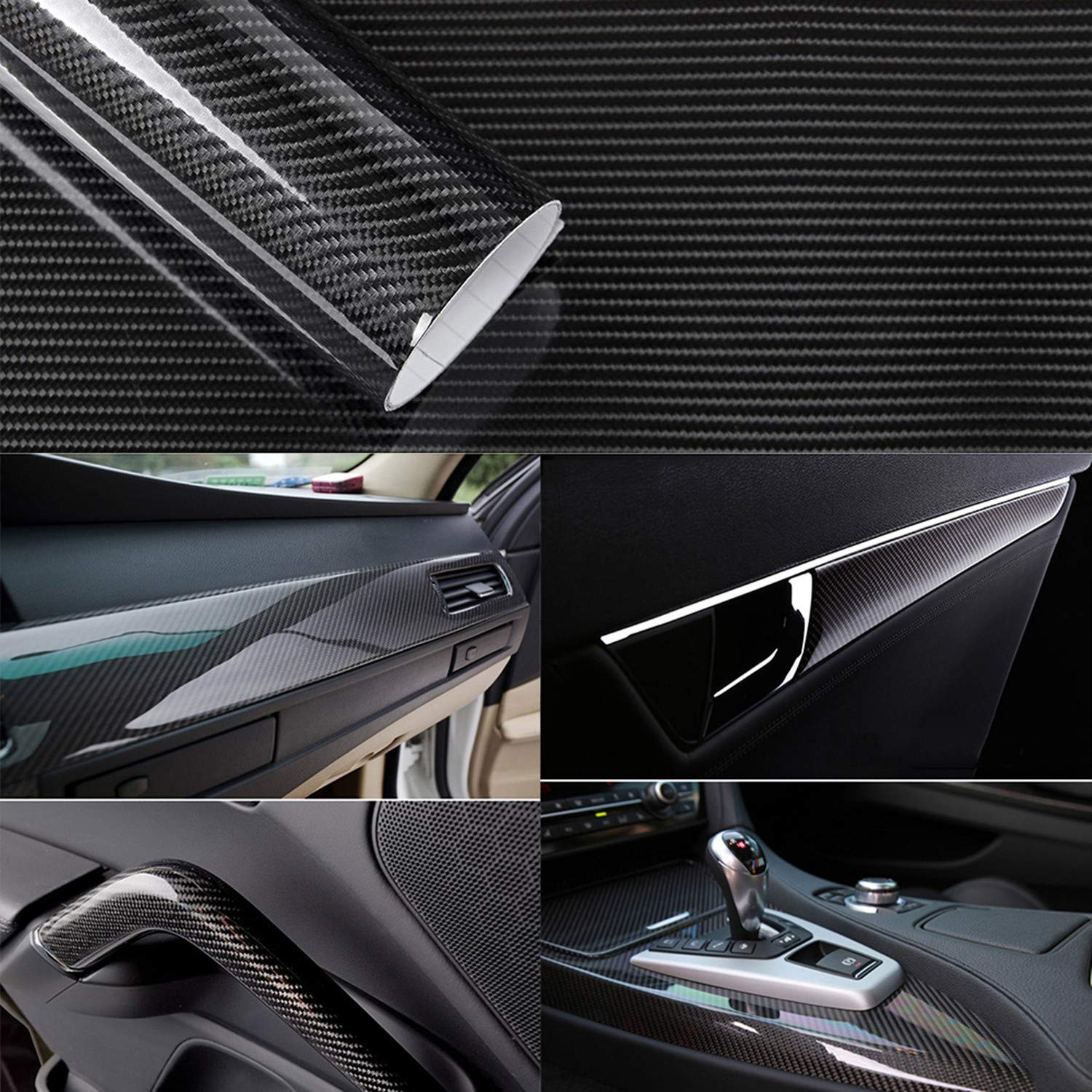Buy Multiple Color 3d Carbon Fiber Vinyl Wrap Roll Film Car Sticker ...