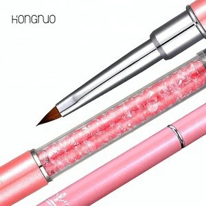 Nail Art Tips UV Gel Crystal Acrylic Painting Drawing Polish Brush Pen Tool Pink NP041