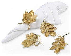 napkin rings gold color