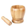 Natural Bamboo Mortar and Pestle Set, 5 inch Diameter Grinding Pinch Bowl Solid Bamboo Pestle for Crushing Guacamole, Herbs