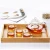 Import Natural Bamboo Nesting Organizer Rectangle Breakfast Coffee Food Table Serving Tray with Square Handles from China