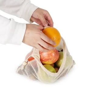 Natural Food Storage Organic Wraps Sustainable Products Mesh Bag For Fruits