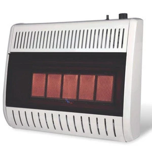 Natural Gas Heater, 10000 BTU, White and Black
