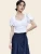 Import New Arrivals Casual summer Stretch Cotton T-Shirts Lace Sleeve Ruched Women T-Shirts ODM from China