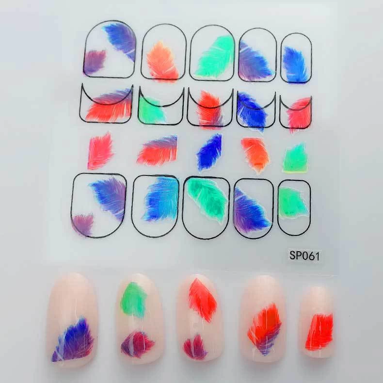 New Arrivals Colorful Best Nail Polish Stickers Waterproof 3d Nail Jewelry Decal