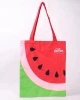 New Design Fitness Cotton Canvas Watermelon Fruit Pattern Canvas Printed Shopping Bag