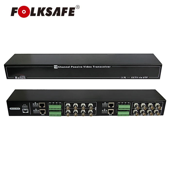 New electronic security products, Folksafe 16 channel UTP Balun video receiver for cctv,FS-4616SR