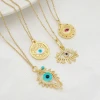 New jewelry accessories ladies fashion 18K gold plated  stainless steel brass pendant necklaces