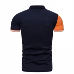 New Mens Summer Polo Shirt Casual Stitching Hit Color Polo Shirt Men Fashion Giraffe Embroidery Short Sleeve Mens Shirt Polos