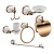 Import new modern simple design zinc alloy chrome bathroom accessory set double robe hook from China